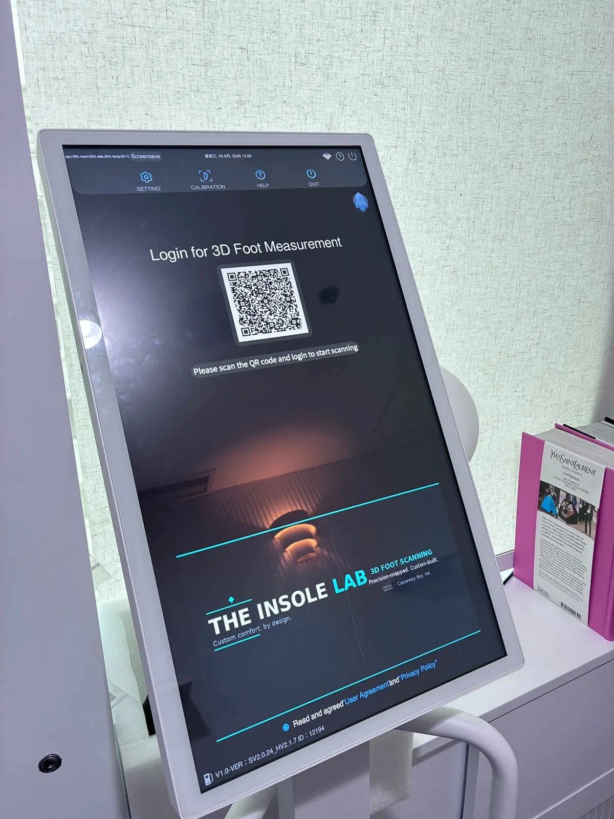 3D foot pressure scanner hardware for a Hong Kong retail or clinic partnership